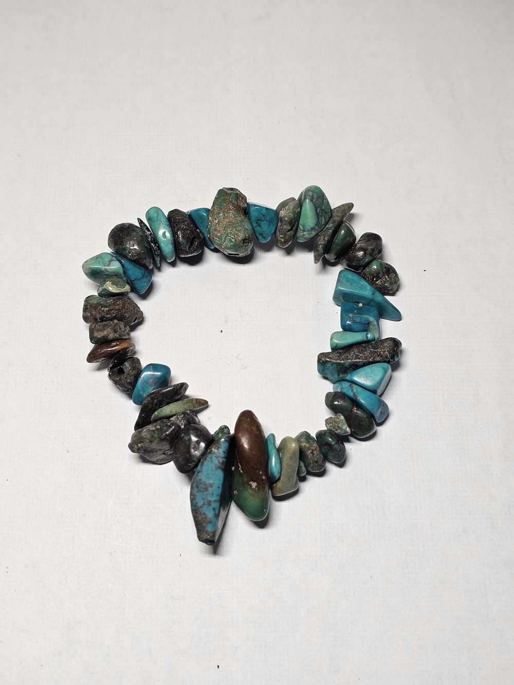 Turquoise Chip Stretch Bracelet - Women Jewelry 6¾"-8"